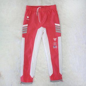 Hypland Worldwide Country Zero Tracksuit Pants Size 32 Medium M Canada USA Flag